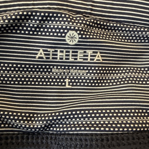 Athleta Dot Stripe Swagger Skort Navy Blue Womens Size L #591396 Classic Sporty - Picture 6 of 10